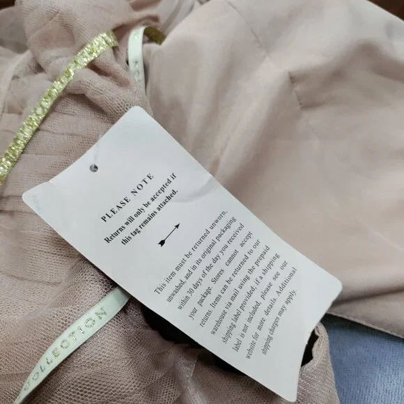 Jenny Yoo Wedding Bridesmaid Gown Blush Pink Tulle Sheer Sarita Dress 16 NWT - Picture 11 of 16